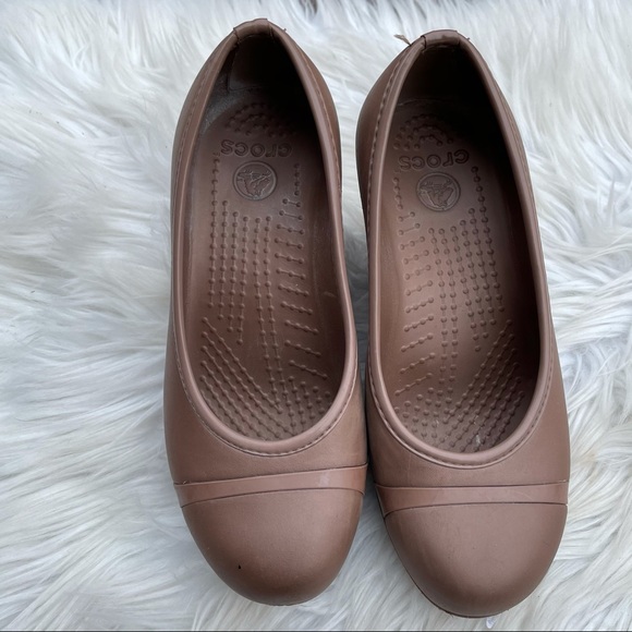 Crocs wedge heel Lena women’s size 7 slip on - Picture 3 of 6